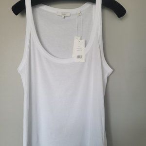 Theory Optic White Cotton Tank  XL - NWT